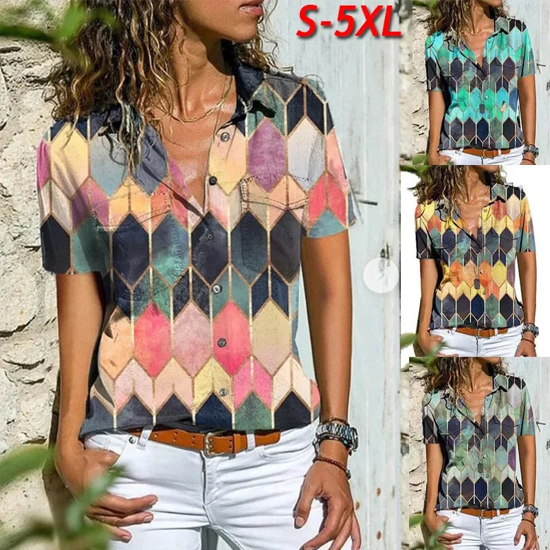 Autumn Winter Women's New Fashion Printed Sexy V-neck