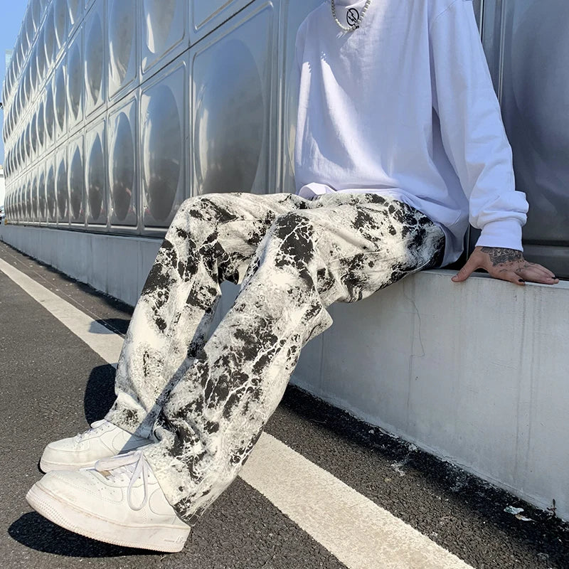 Printed jeans for mens RocWearVibes style