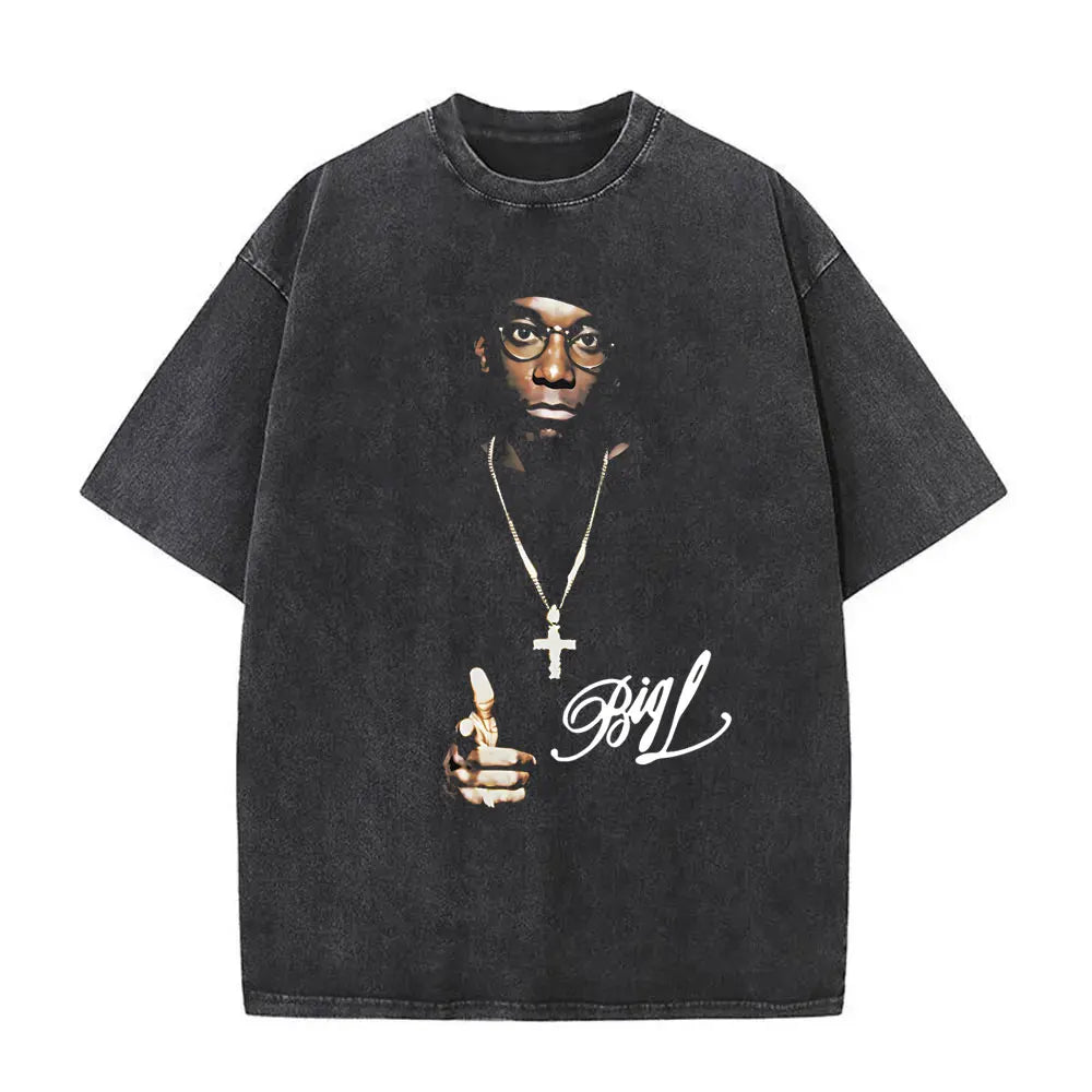 Rapper The Notorious Big Ready To Die Washed Vintage T-shirt