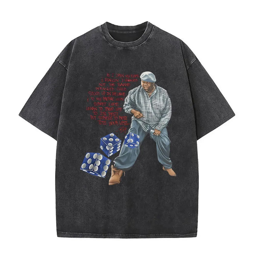 Rapper The Notorious Big Ready To Die Washed Vintage T-shirt