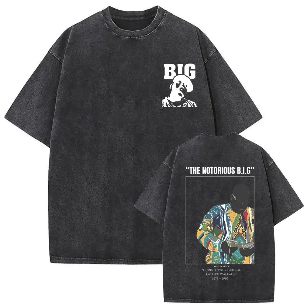 Rapper The Notorious Big Ready To Die Washed Vintage T-shirt