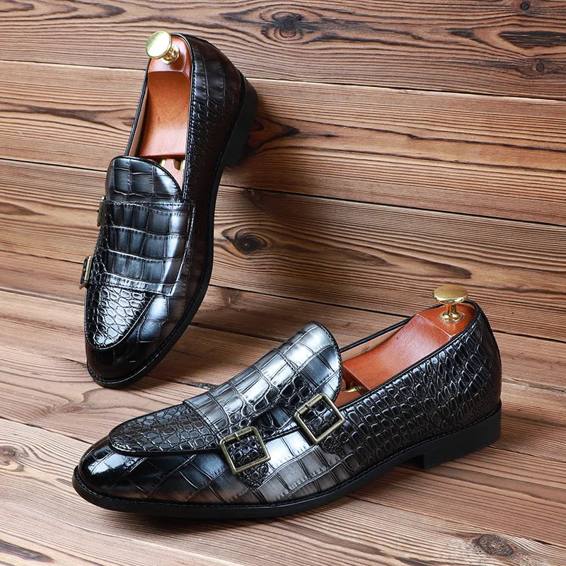Men’s Business Shoes – Crocodile Grain