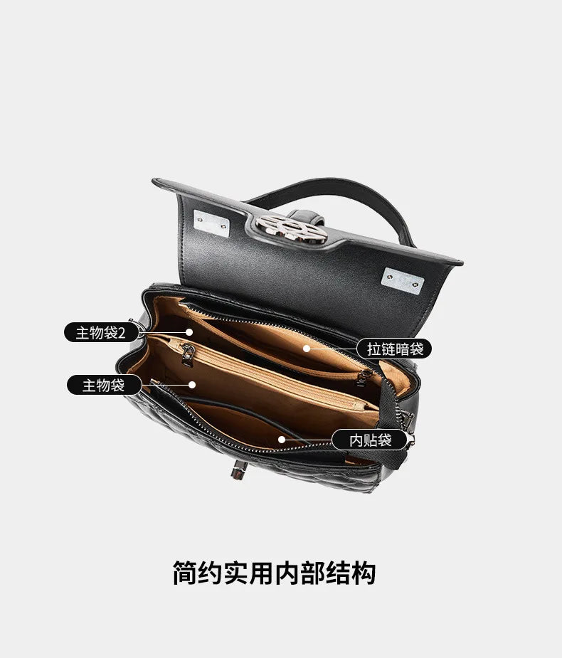 2025 New Women’s Commuter Genuine Leather Handbag