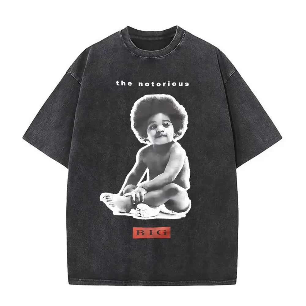 Rapper The Notorious Big Ready To Die Washed Vintage T-shirt