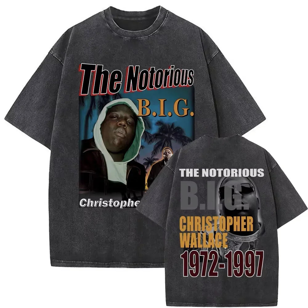 Rapper The Notorious Big Ready To Die Washed Vintage T-shirt