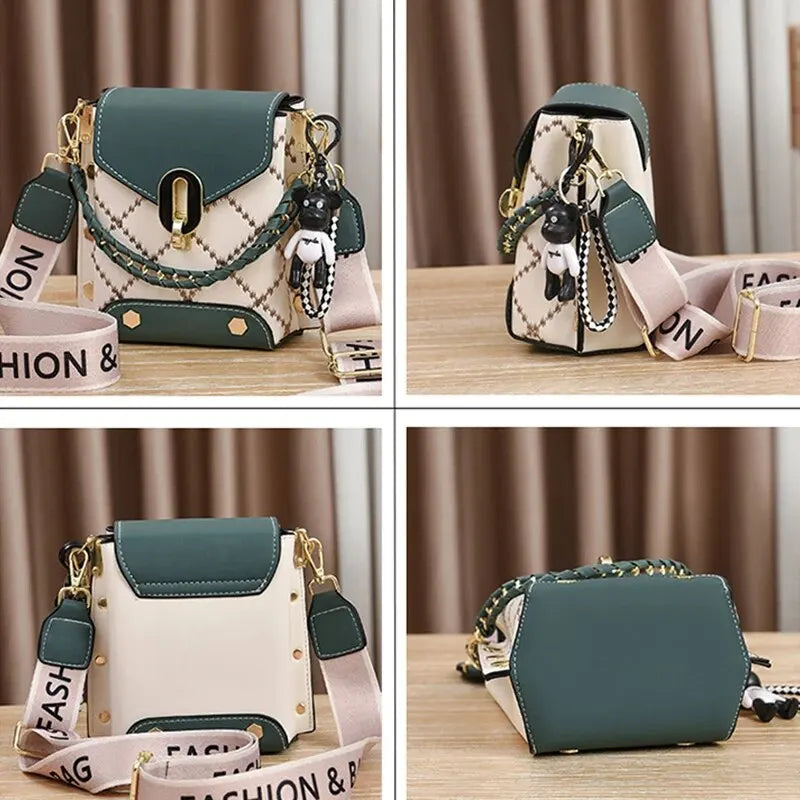 Women's Bag Chain Leather Diamond Lattice Daily Commuter Crossbody Bag For Women