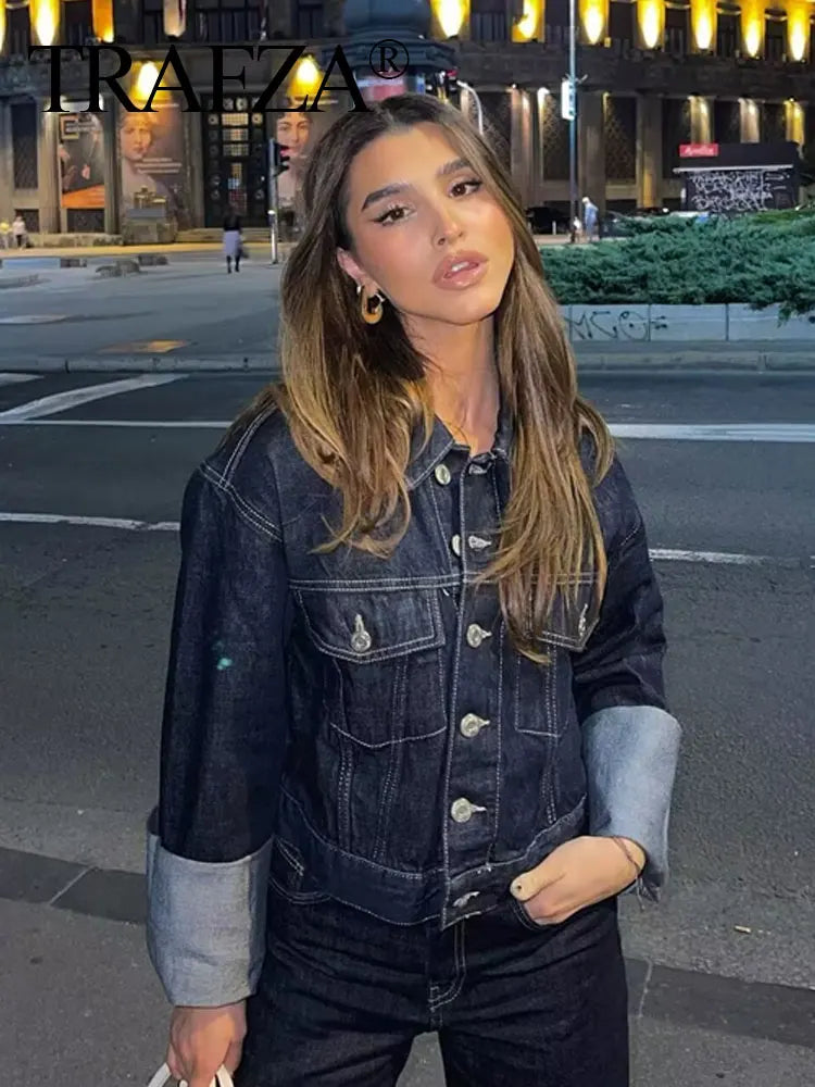 TRAFAZA Denim Suit Set