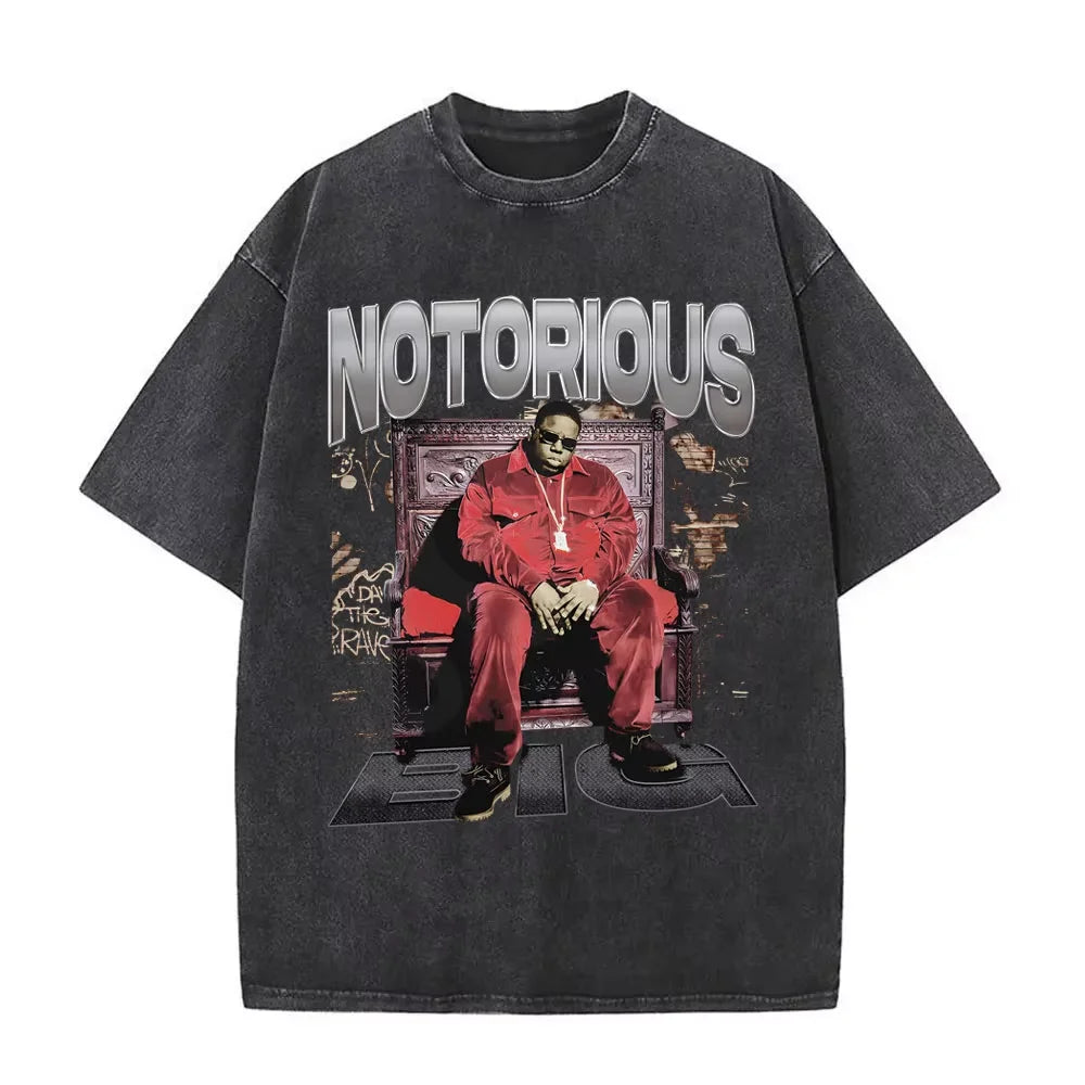 Rapper The Notorious Big Ready To Die Washed Vintage T-shirt