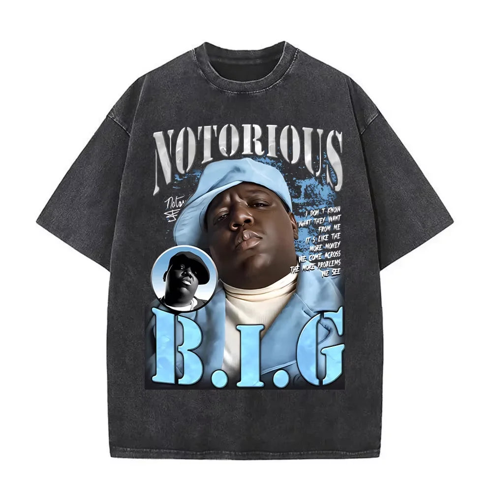 Rapper The Notorious Big Ready To Die Washed Vintage T-shirt