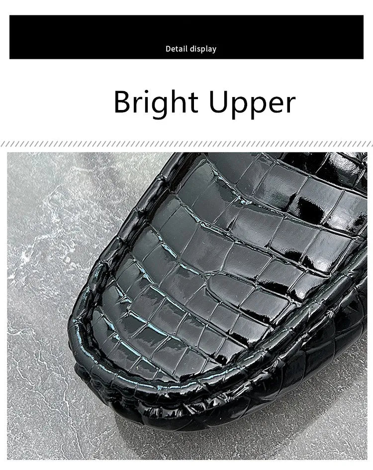 Snakeskin Leather Loafers (Men)