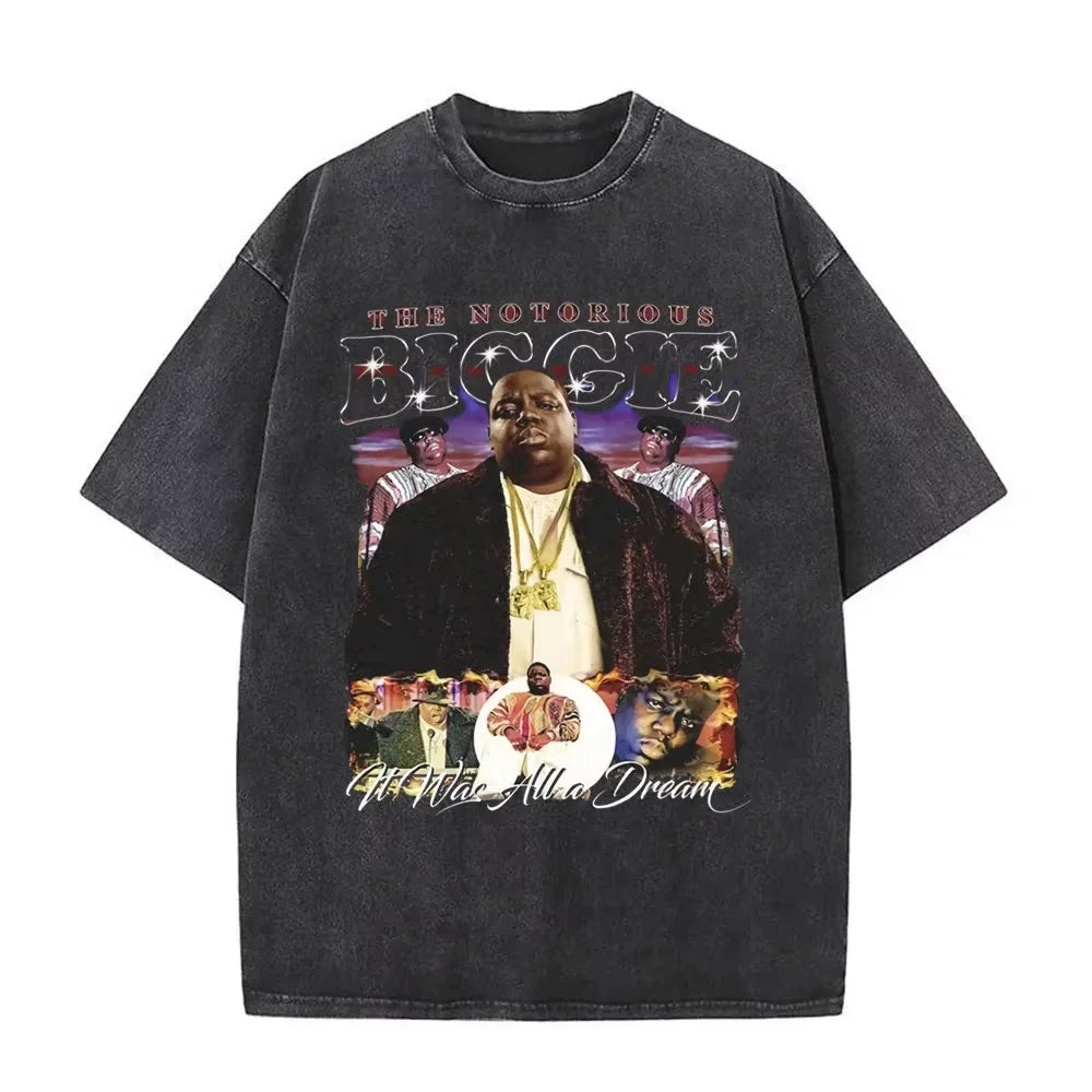 Rapper The Notorious Big Ready To Die Washed Vintage T-shirt