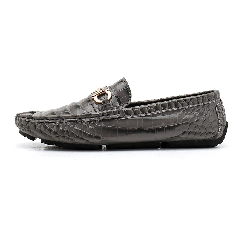 Snakeskin Leather Loafers (Men)