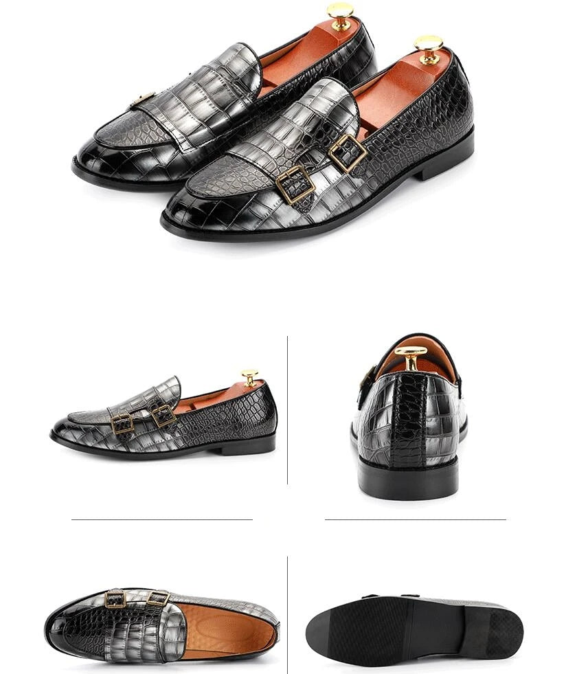 Men’s Business Shoes – Crocodile Grain