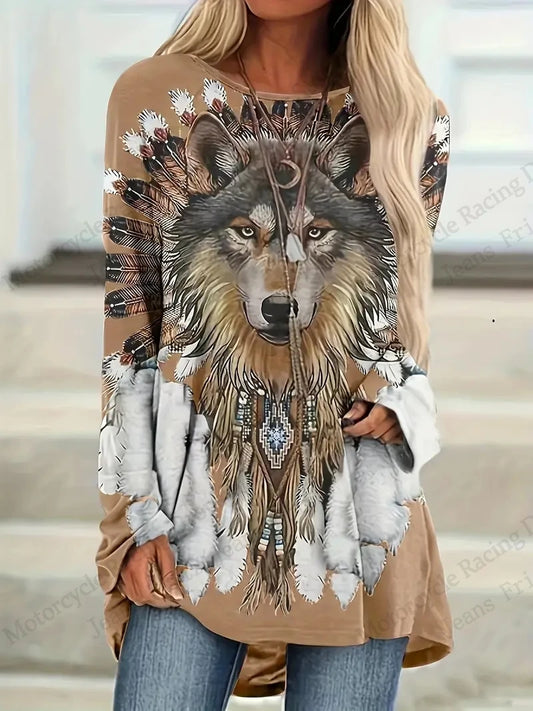 Oversized T Shirt Female Tees Tops Long Tunics Falls Ethnic