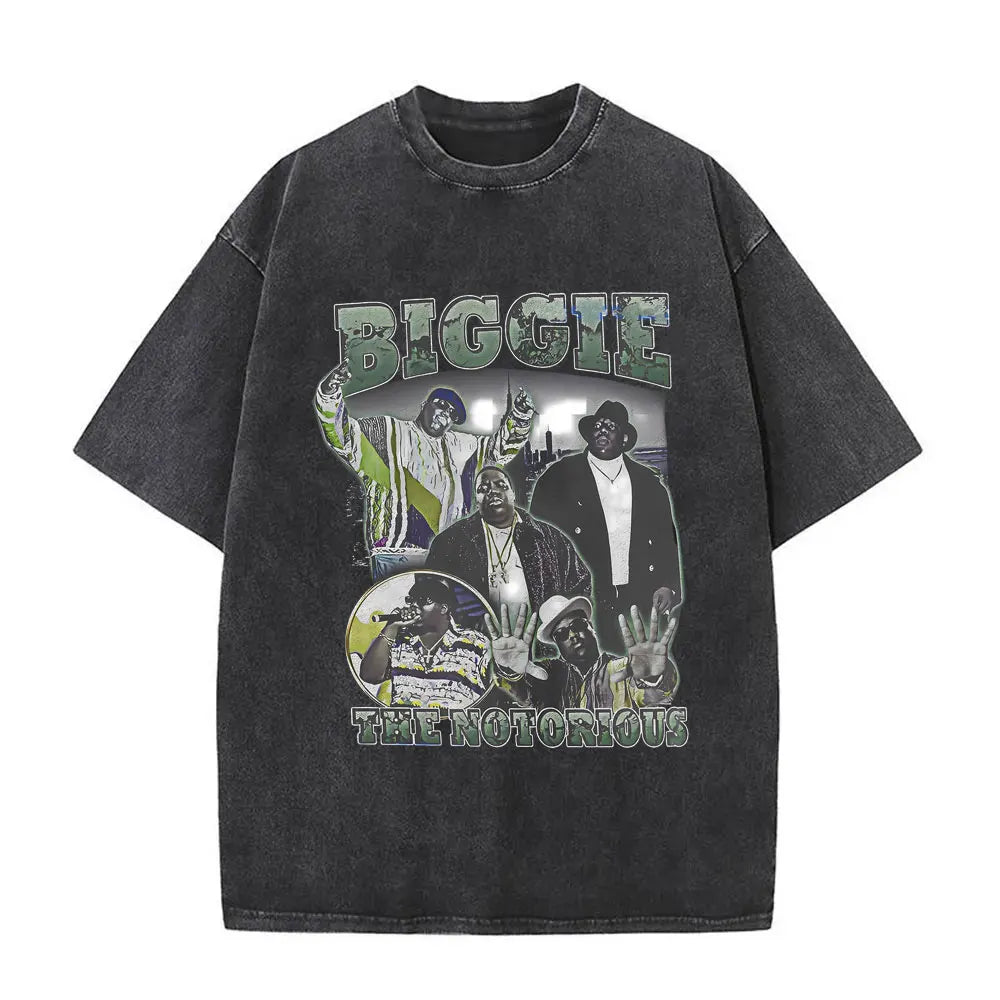 Rapper The Notorious Big Ready To Die Washed Vintage T-shirt