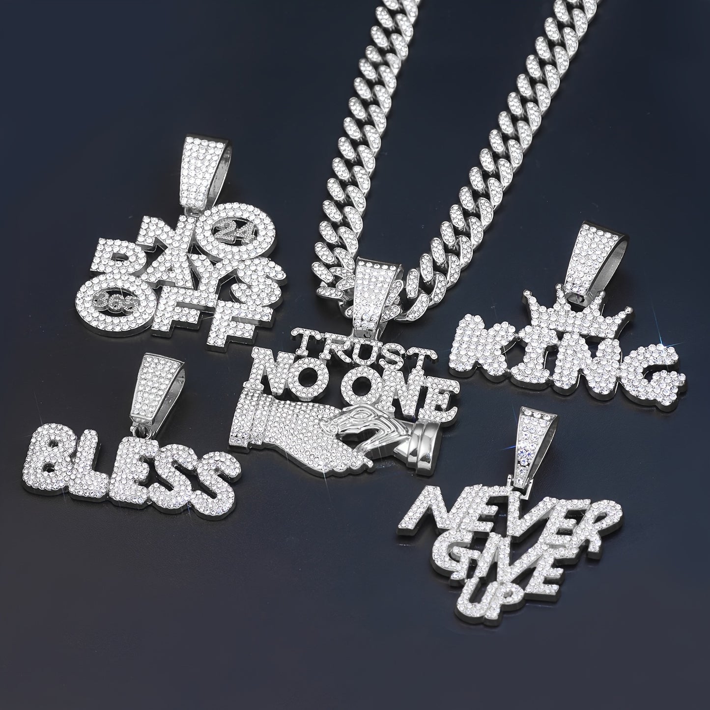 Shiny Hiphop Cuban Ice Chain Nec-klace