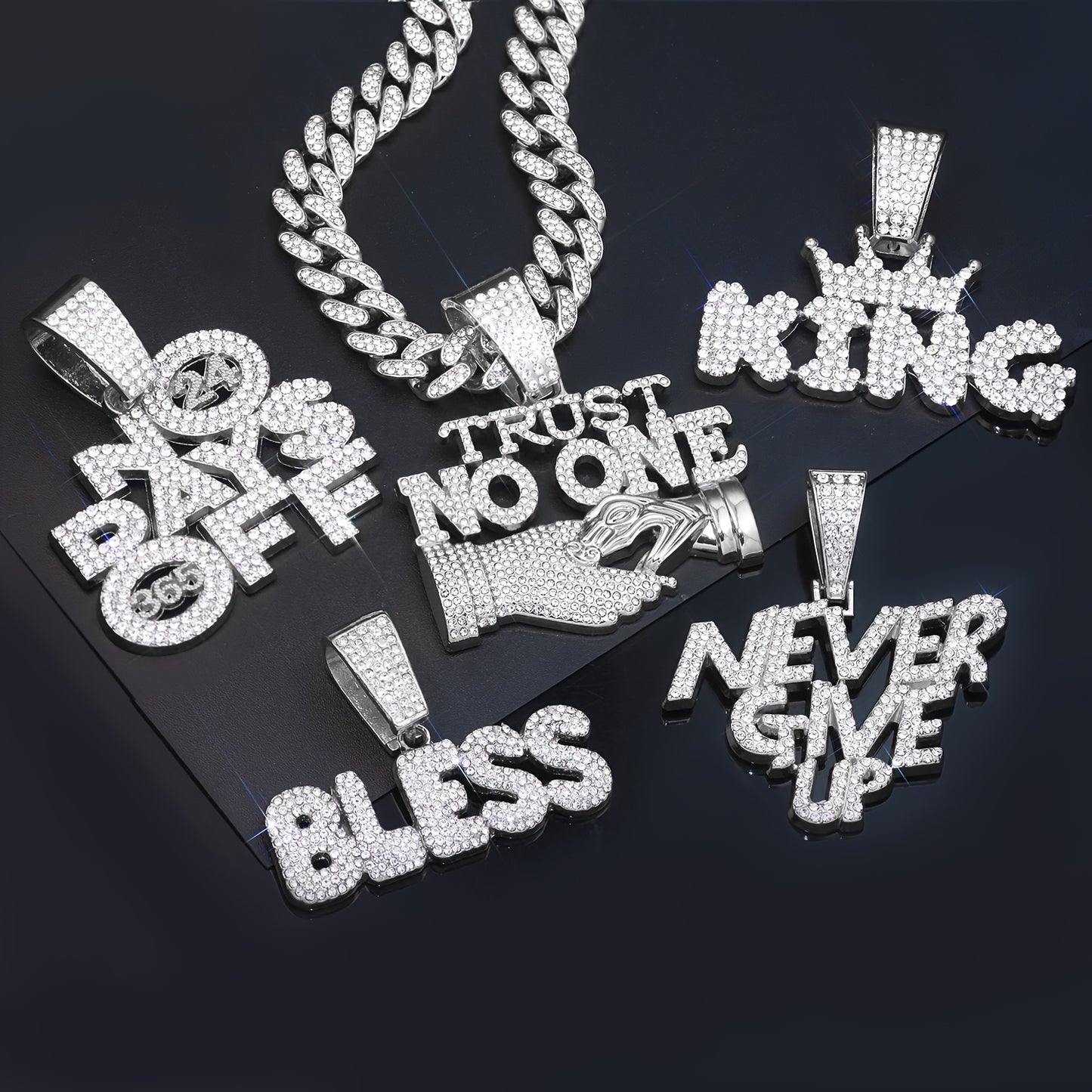 Shiny Hiphop Cuban Ice Chain Nec-klace