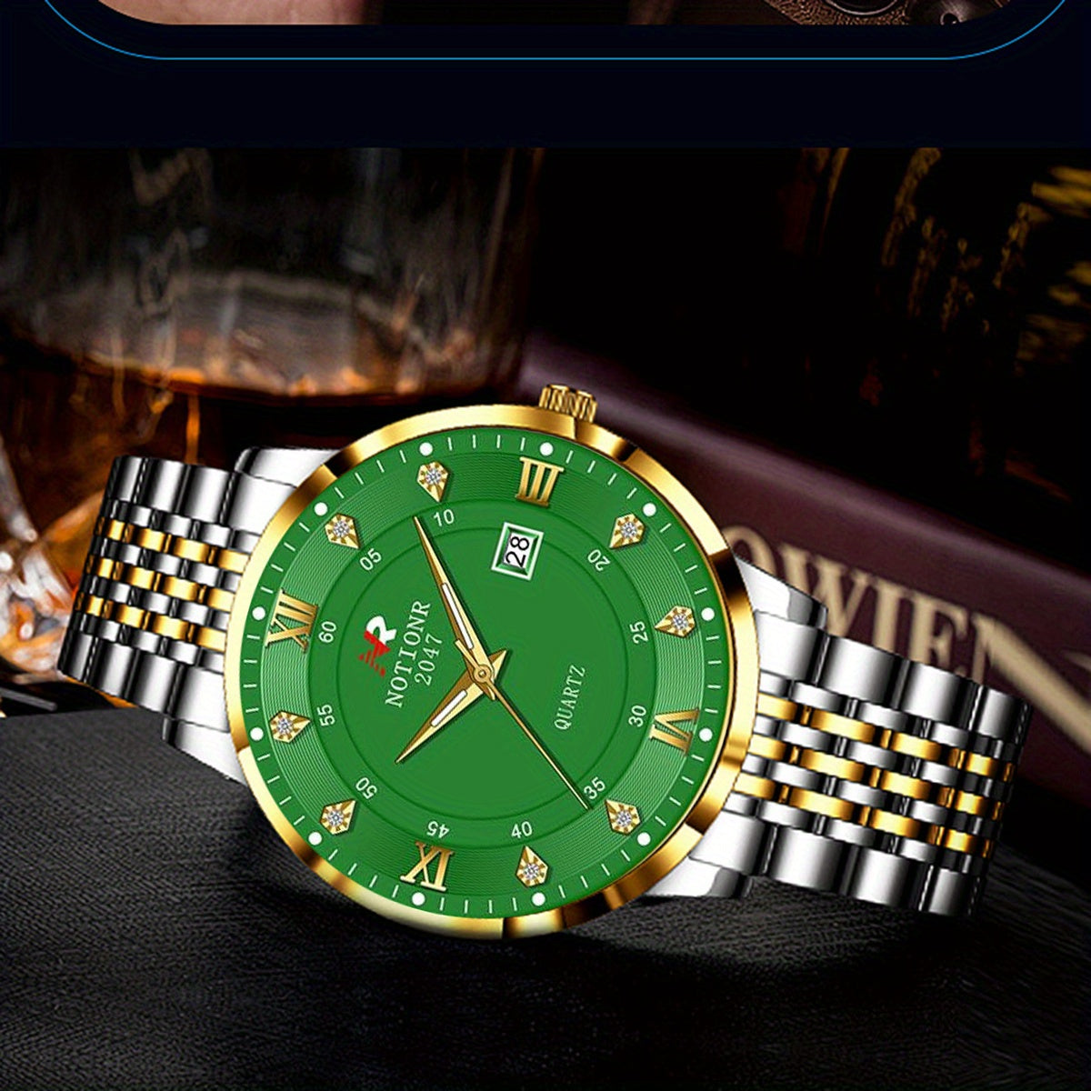 Minimalist Roman Men’s Watch – Silver Steel