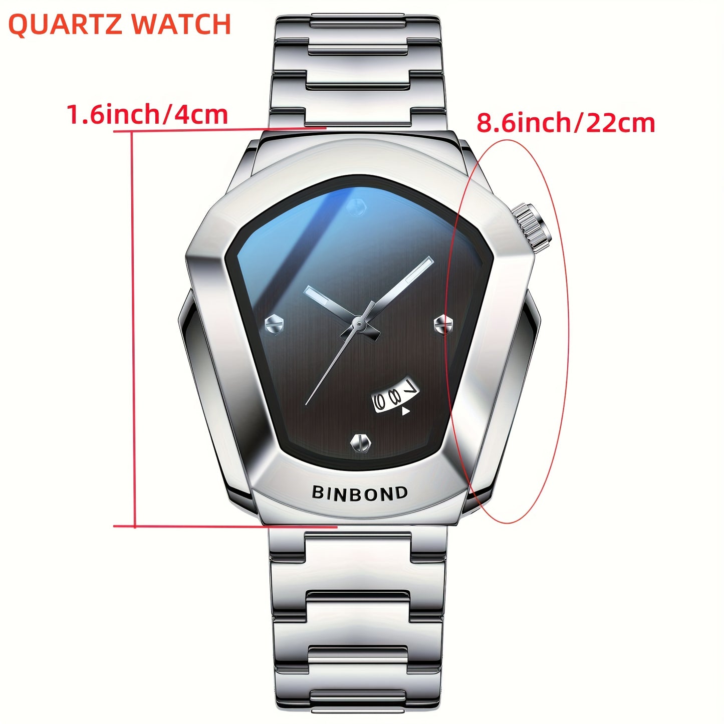 BINBOND Skeleton Automatic Watch – Black Steel