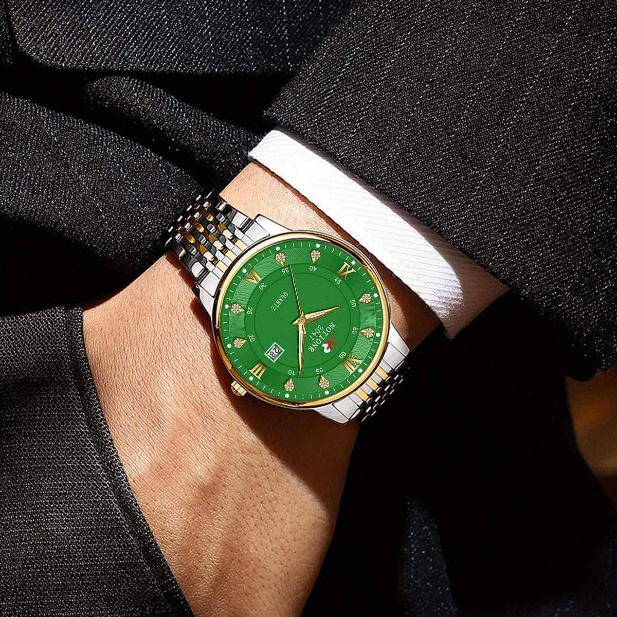 Minimalist Roman Men’s Watch – Silver Steel