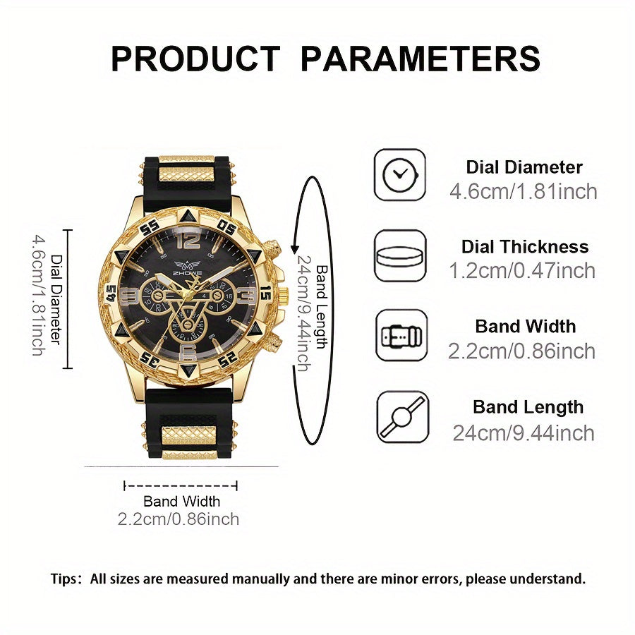 Quartz Watch & Bracelet Set – Casual Elegance