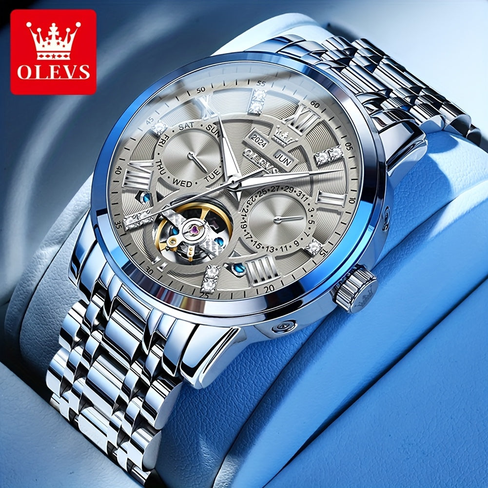 OLEVS Luxury Luminous Stainless Steel Automatic Mechanical Watches For Men