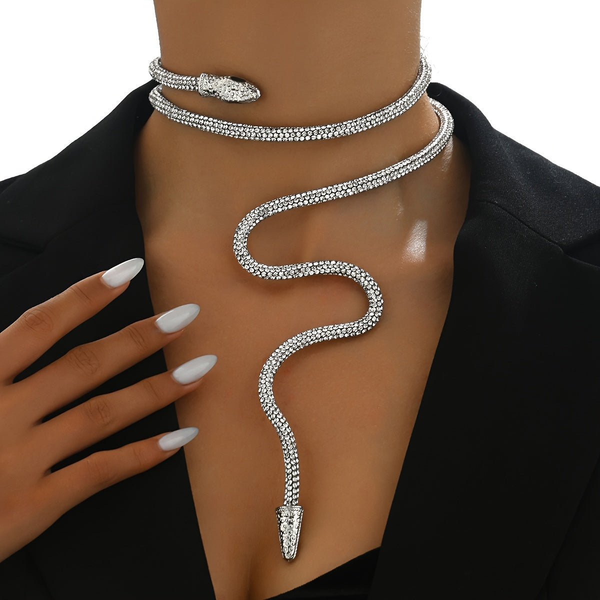Shiny Snake Chain Necklace – Adjustable Style