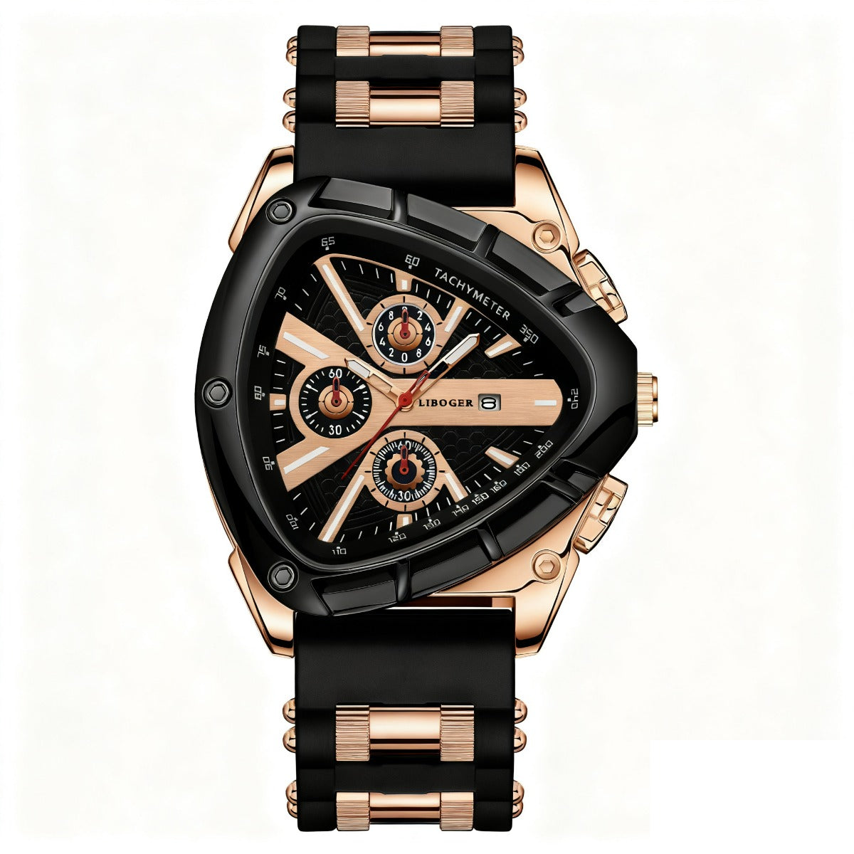 Luxury Men'S Quartz Watch with Triangle Dial