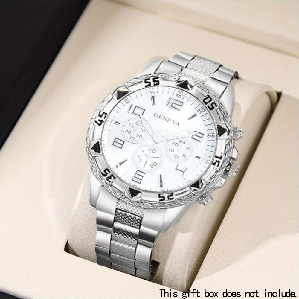 Minimalist Quartz Watch – Silver Steel